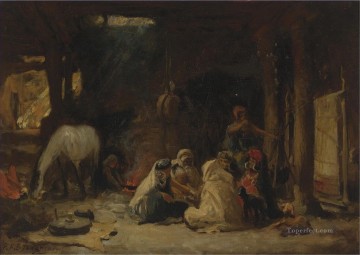 Árabe Painting - EN DESCANSO ARGELIA Frederick Arthur Bridgman Árabe